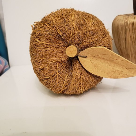 Vtg Primative Wooden Grapevine Apples Set 2 Farmhouse Decorative - Picture 6 of 10